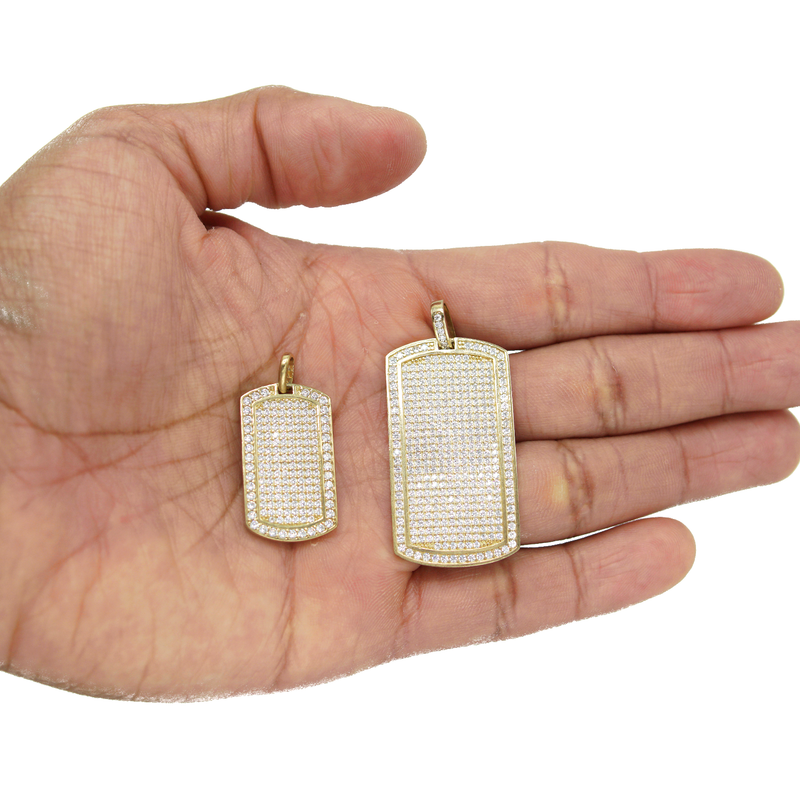 10K Gold  Dog Tag Pendant | Customizable Size