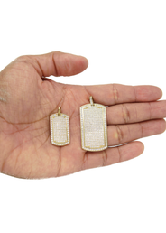 10K Gold  Dog Tag Pendant | Customizable Size