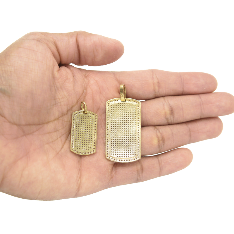 10K Gold  Dog Tag Pendant | Customizable Size