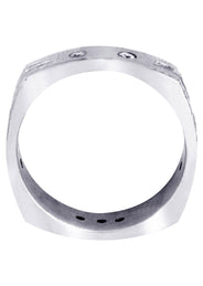 Diamond Mens Wedding Band | 0.36 Carats | Cross Satin Finish (Tyson)