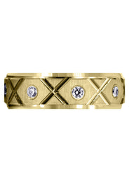 Yellow Gold Classic Diamond Mens Wedding Band | 0.4 Carats (Cristian)
