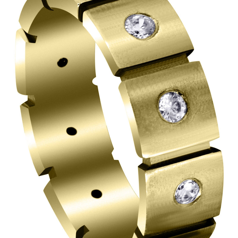 Yellow Gold Classic Diamond Mens Engagement Ring | 0.5 Carats (Fernando)