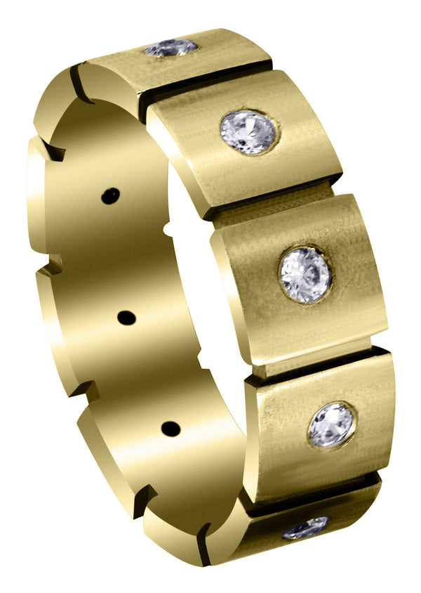 Yellow Gold Classic Diamond Mens Engagement Ring | 0.5 Carats (Fernando)