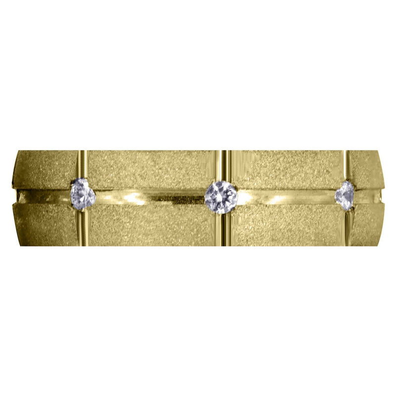 Yellow Gold Classic Diamond Mens Wedding Band | 0.4 Carats (Felix)