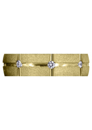 Yellow Gold Classic Diamond Mens Wedding Band | 0.4 Carats (Felix)