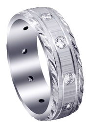Classic Diamond Mens Wedding Band | 0.5 Carats (Peyton)
