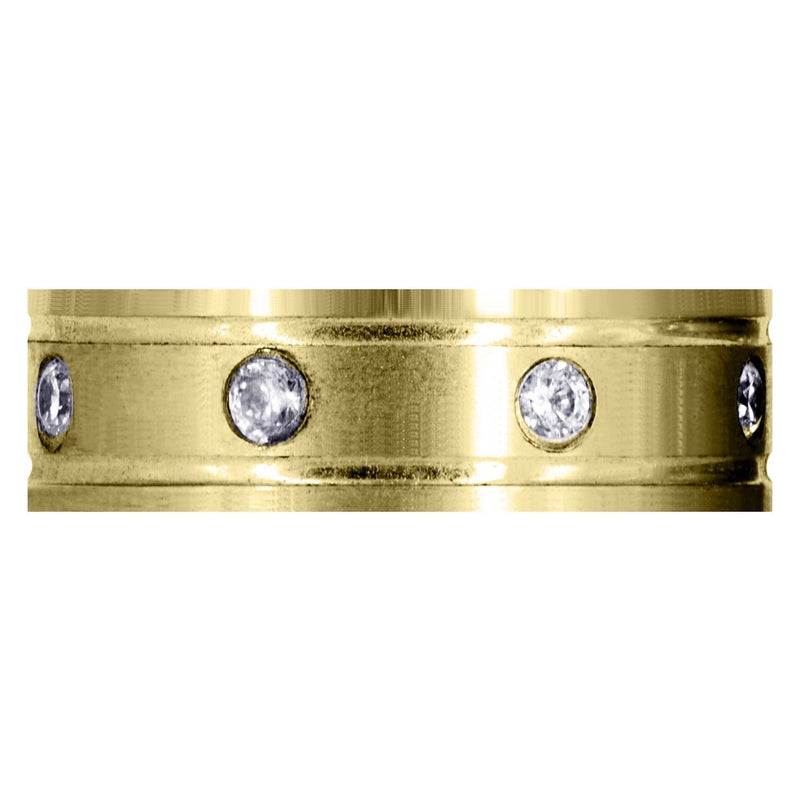 Yellow Gold Classic Diamond Mens Wedding Band | 0.56 Carats (Travis)