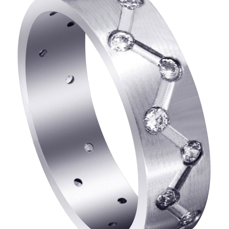 Diamond Mens Wedding Band | 0.54 Carats | Satin Finish (Dominick)