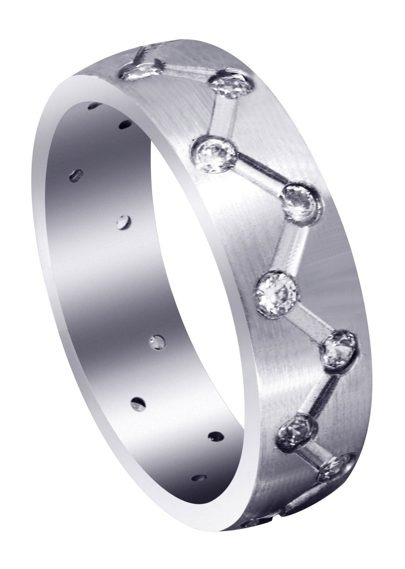 Diamond Mens Wedding Band | 0.54 Carats | Satin Finish (Dominick)