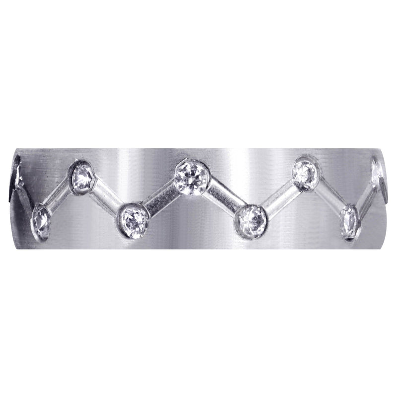 Diamond Mens Wedding Band | 0.54 Carats | Satin Finish (Dominick)