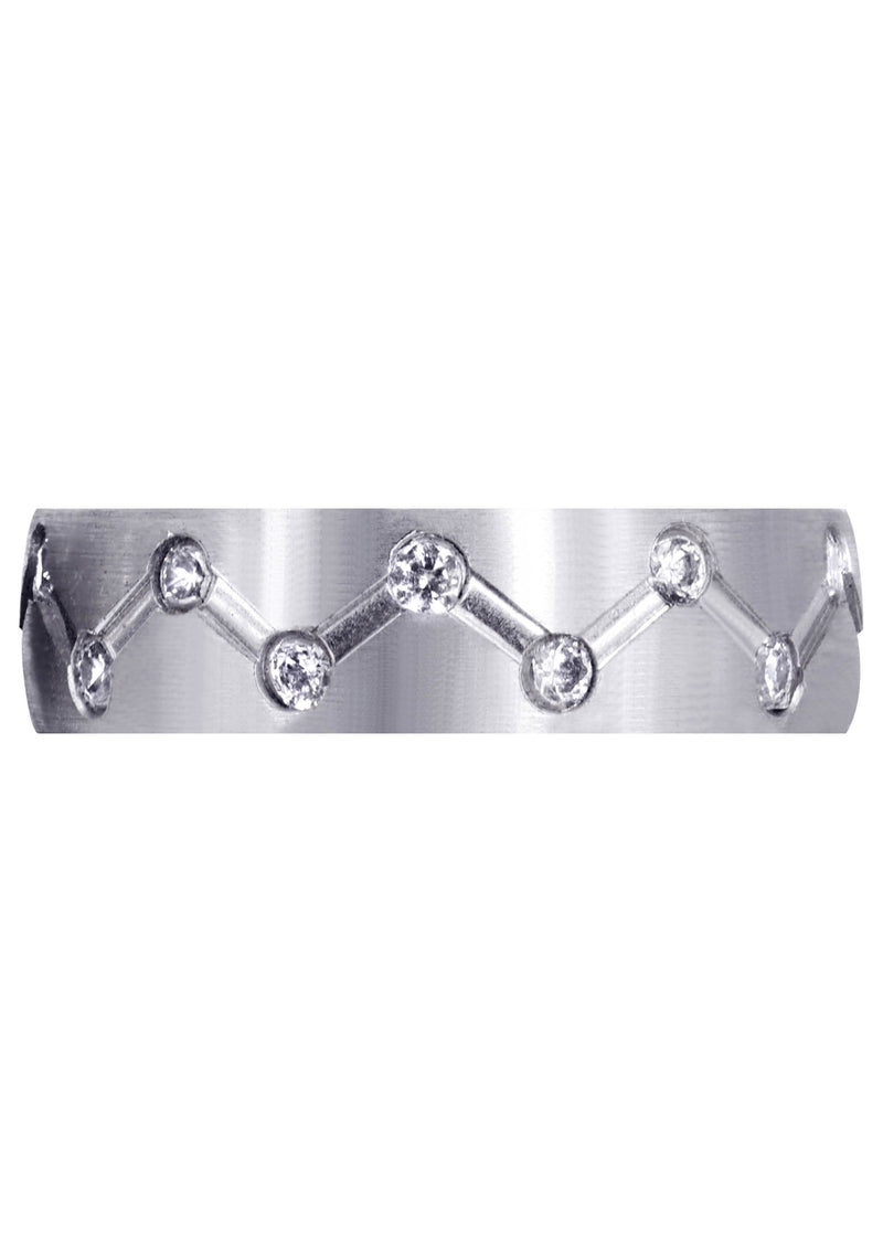 Diamond Mens Wedding Band | 0.54 Carats | Satin Finish (Dominick)