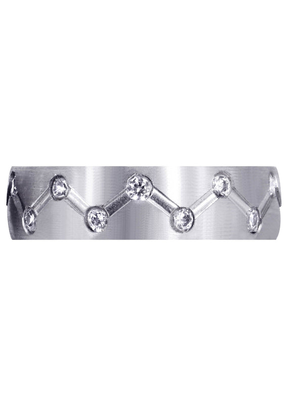 Diamond Mens Wedding Band | 0.54 Carats | Satin Finish (Dominick)