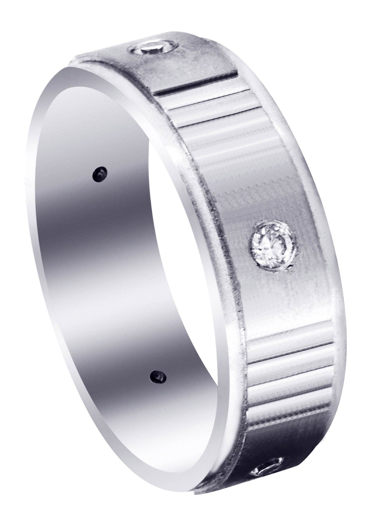 Diamond Mens Wedding Band | 0.15 Carats | Satin Finish (Marshall)