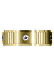 Yellow Gold Diamond Mens Wedding Band | 0.15 Carats | Satin Finish (Marshall)