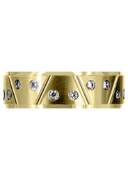 Yellow Gold Classic Diamond Mens Wedding Band | 0.4 Carats (Conner)