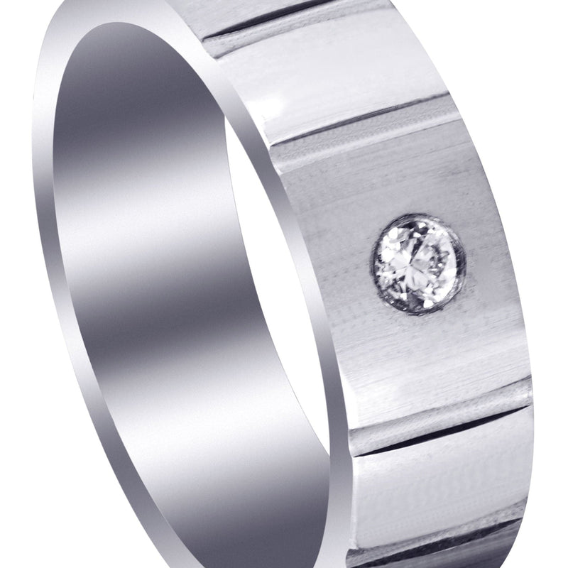 Contemporary Diamond Mens Wedding Band | 0.12 Carats (Dallas)