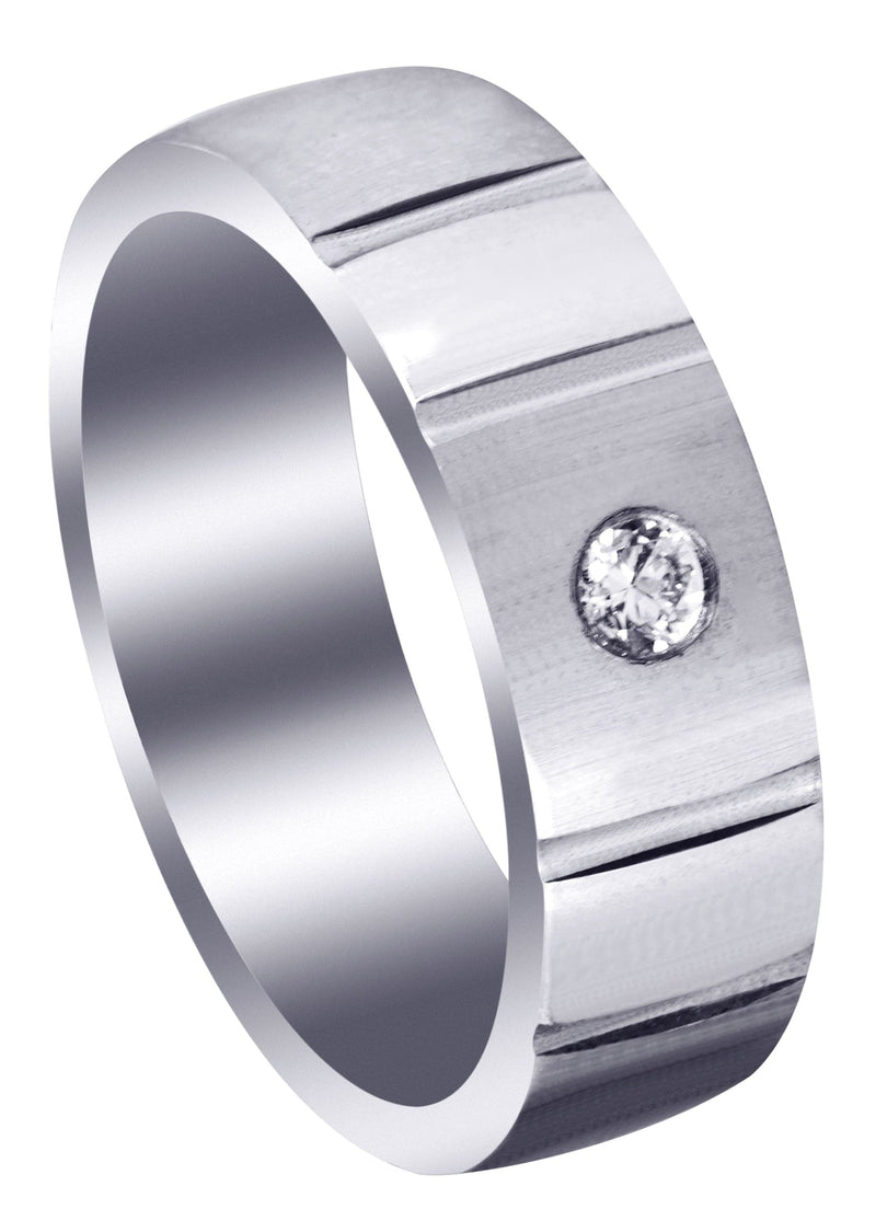Contemporary Diamond Mens Wedding Band | 0.12 Carats (Dallas)
