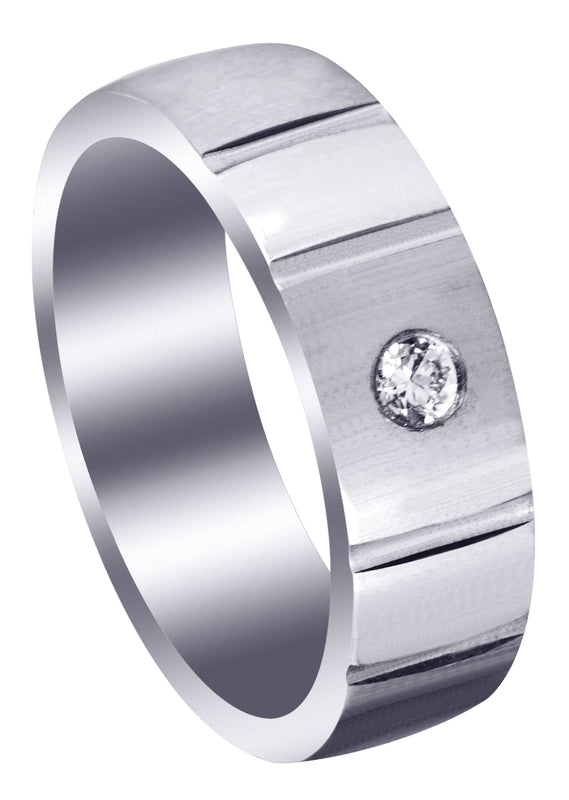 Contemporary Diamond Mens Wedding Band | 0.12 Carats (Dallas)
