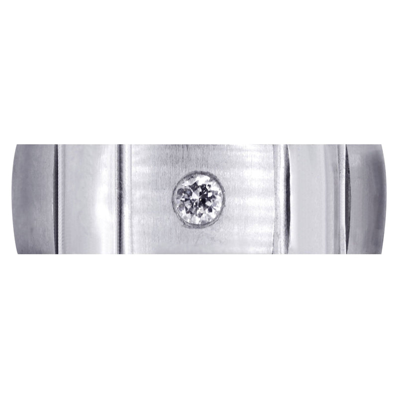 Contemporary Diamond Mens Wedding Band | 0.12 Carats (Dallas)