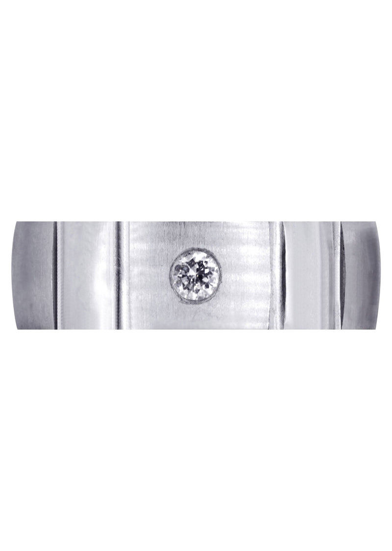 Contemporary Diamond Mens Wedding Band | 0.12 Carats (Dallas)