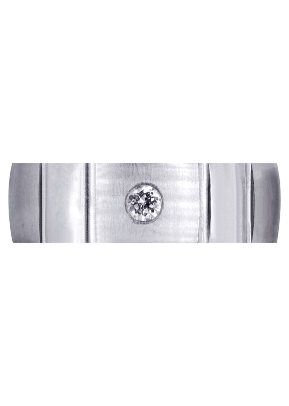 Contemporary Diamond Mens Wedding Band | 0.12 Carats (Dallas)