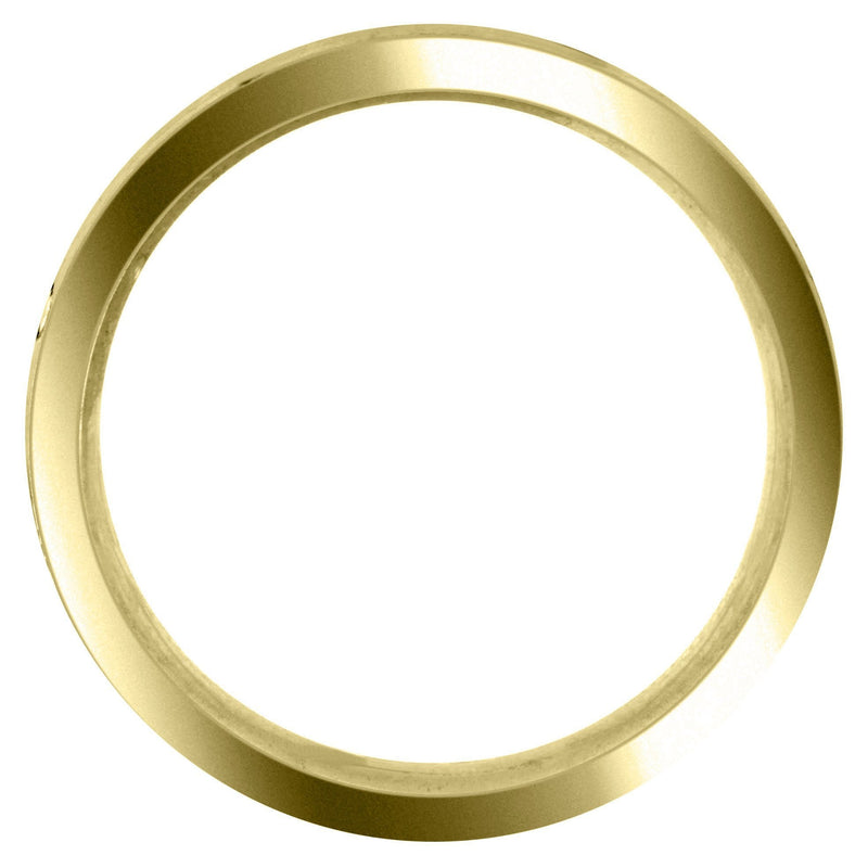 Yellow Gold Contemporary Diamond Mens Wedding Band | 0.12 Carats (Dallas)