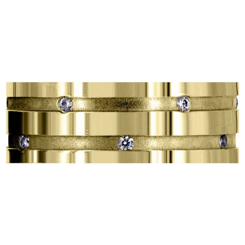 Yellow Gold Classic Diamond Mens Wedding Band | 0.36 Carats (Damien)
