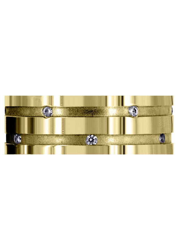 Yellow Gold Classic Diamond Mens Wedding Band | 0.36 Carats (Damien)