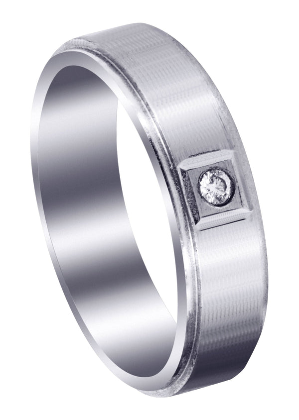 Classic Diamond Mens Wedding Band | 0.05 Carats (Lukas)