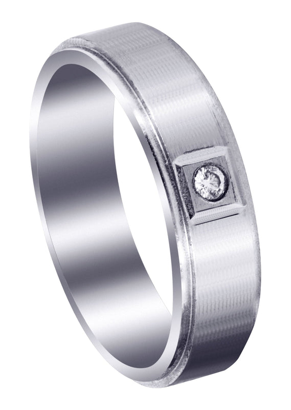 Classic Diamond Mens Wedding Band | 0.05 Carats (Lukas)