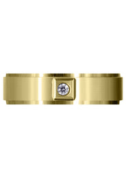 Yellow Gold Classic Diamond Mens Wedding Band | 0.05 Carats (Lukas)