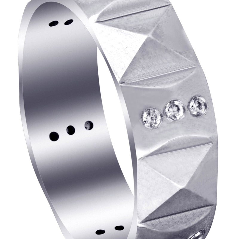 Classic Diamond Unique Mens Wedding Band | 0.36 Carats (Spencer)