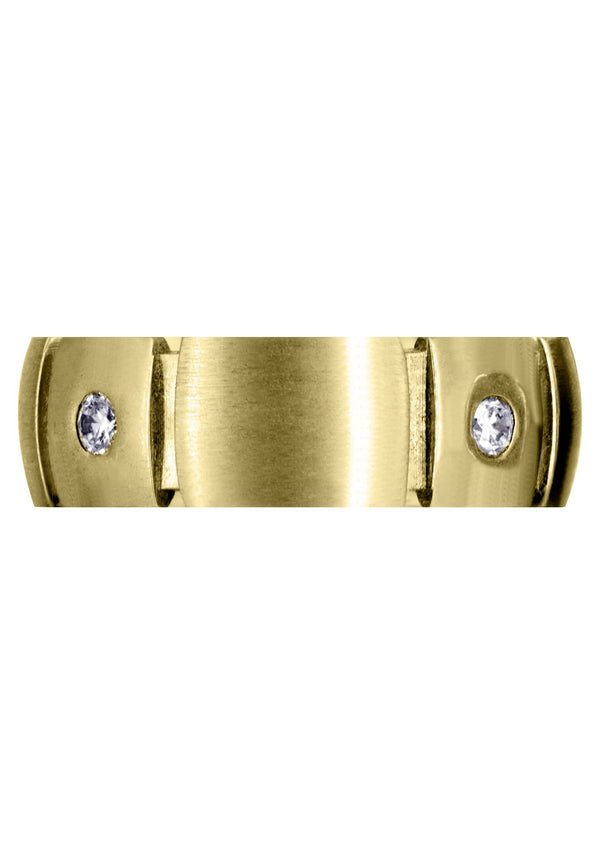 Yellow Gold Classic Mens Engagement Ring | 0.14 Carats (Eduardo)