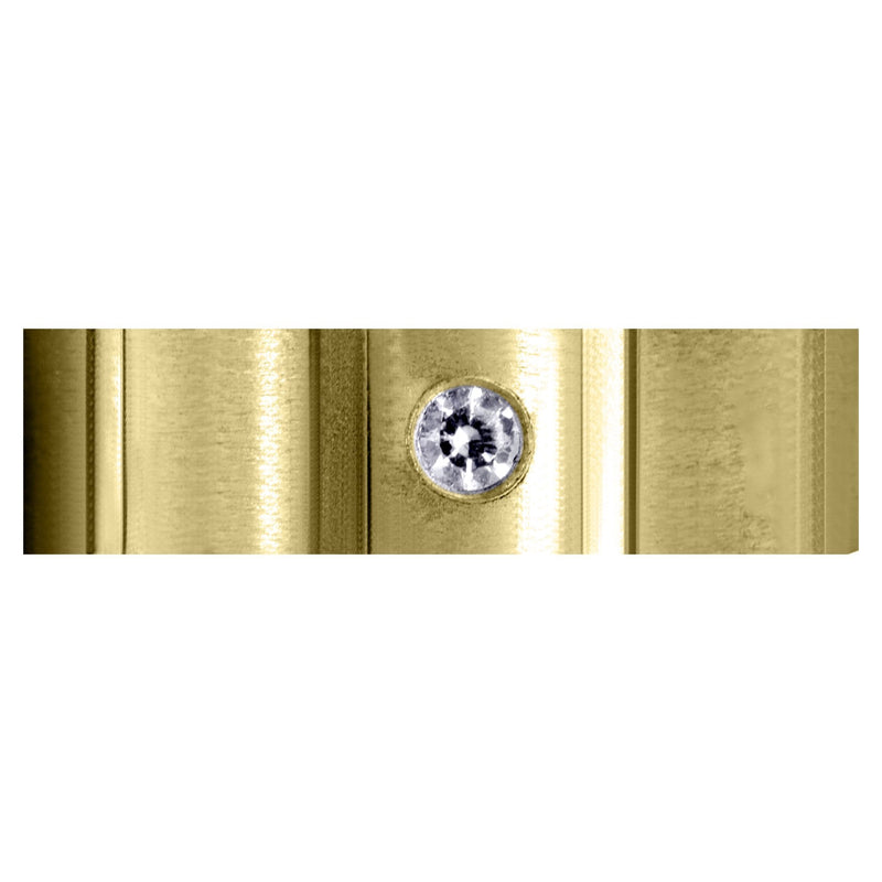Yellow Gold Diamond Mens Wedding Band | 0.1 Carats | Satin Finish (Marco)