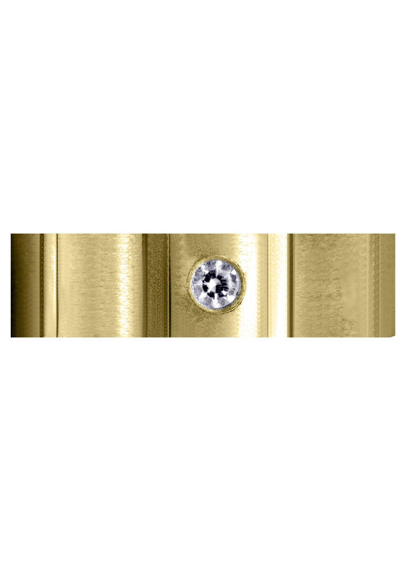 Yellow Gold Diamond Mens Wedding Band | 0.1 Carats | Satin Finish (Marco)