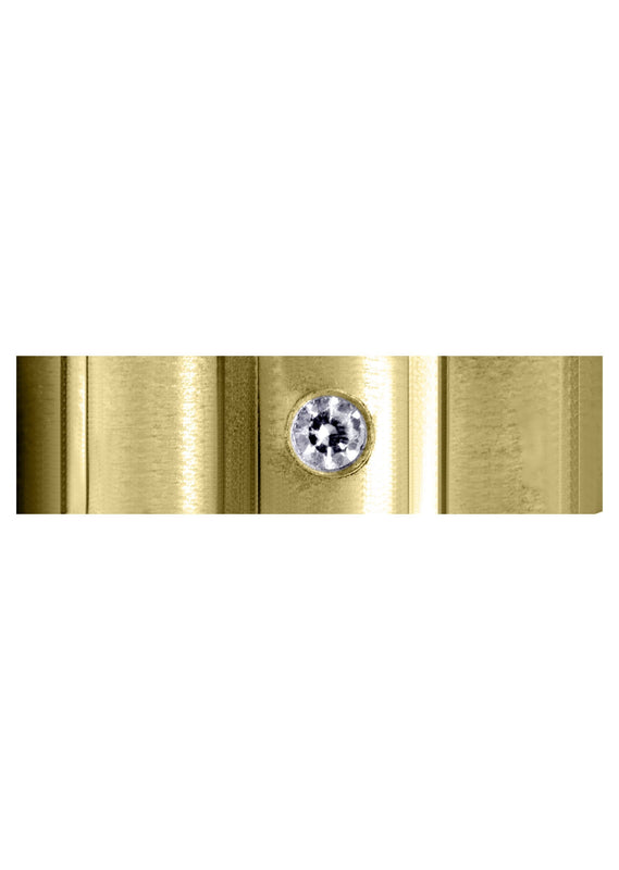 Yellow Gold Diamond Mens Wedding Band | 0.1 Carats | Satin Finish (Marco)