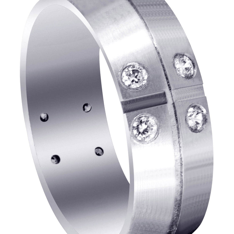 Diamond Mens Wedding Band | 0.48 Carats | Satin Finish (Joaquin)