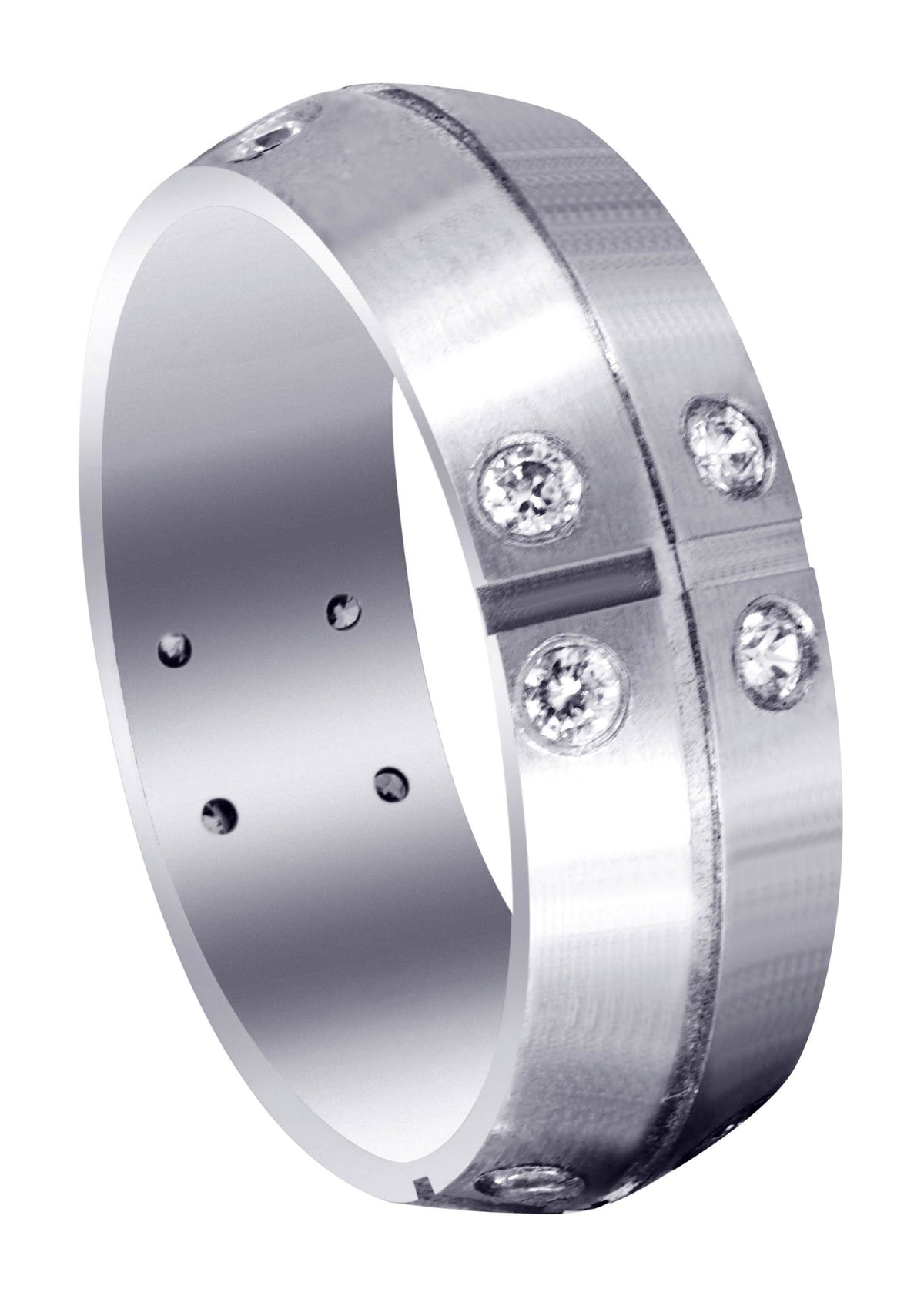 Diamond Mens Wedding Band | 0.48 Carats | Satin Finish (Joaquin)