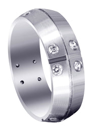 Diamond Mens Wedding Band | 0.48 Carats | Satin Finish (Joaquin)