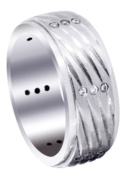 Diamond Mens Wedding Band | 0.27 Carats | Satin Finish (Dante)