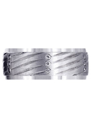Diamond Mens Wedding Band | 0.27 Carats | Satin Finish (Dante)