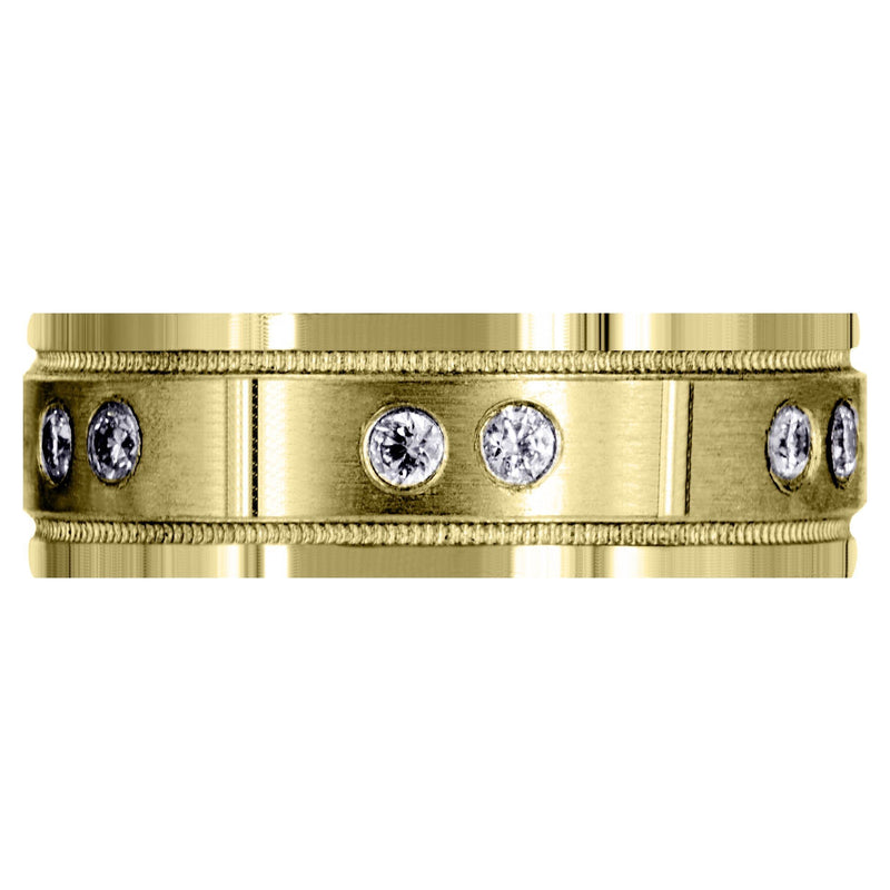 Yellow Gold Classic Diamond Mens Engagement Ring | 0.24 Carats (Chance)