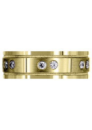 Yellow Gold Classic Diamond Mens Engagement Ring | 0.24 Carats (Chance)