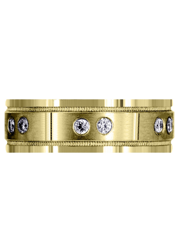Yellow Gold Classic Diamond Mens Engagement Ring | 0.24 Carats (Chance)
