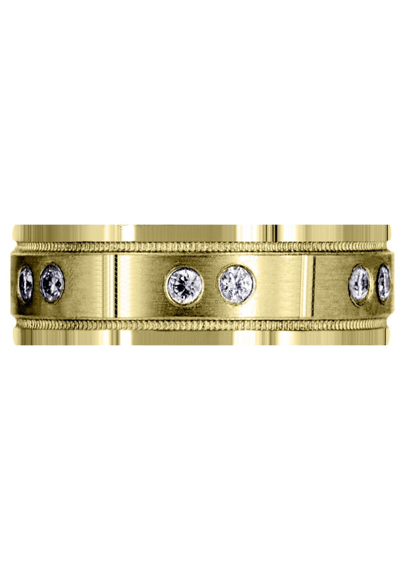 Yellow Gold Classic Diamond Mens Engagement Ring | 0.24 Carats (Chance)