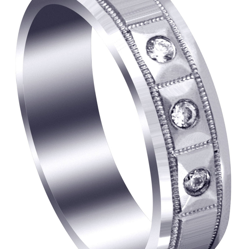 Classic Diamond Mens Wedding Band | 0.09 Carats (Zander)