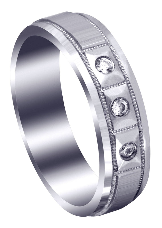 Classic Diamond Mens Wedding Band | 0.09 Carats (Zander)