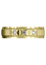 Yellow Gold Classic Diamond Mens Wedding Band | 0.09 Carats (Zander)