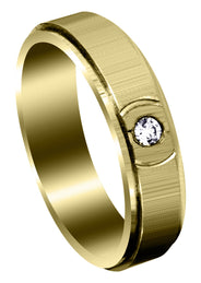 Yellow Gold Classic Diamond Mens Wedding Band | 0.07 Carats (Clayton)
