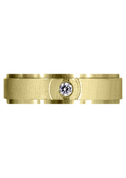 Yellow Gold Classic Diamond Mens Wedding Band | 0.07 Carats (Clayton)